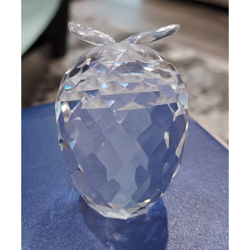 Swarovski Crystal Owls Retired Woodland Large 2" Small 1.5" Jewel Eyes Set Of 2 - Picture 4 of 15